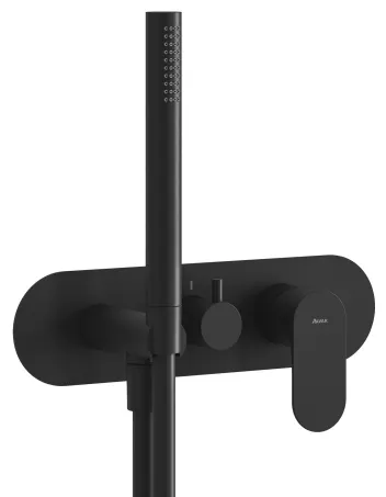 Eleganta falba süllyesztett csaptelep szettel, háromutas, belső egység nélkül EL 068.20BLM.O3.RB07D.+S, Black Matt