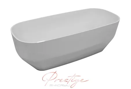 Violet szabadon álló műmárvány kád fehér előlappal