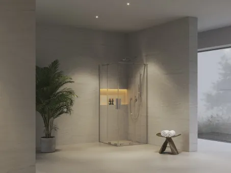 RORV2 80x80 zuhanykabin krómhatású+transparent