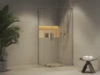 RORV2 90x90 zuhanykabin krómhatású+transparent