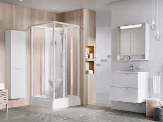 Supernova ASBP3 80x80 zuhanybox fehér+transparent