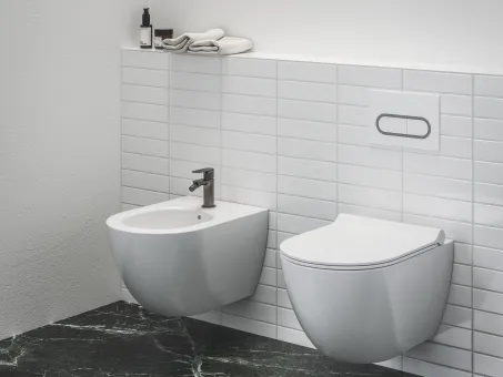 Eleganta álló bidécsaptelep 130 mm leersztő nélkül EL 056.20GB, Graphite Brushed