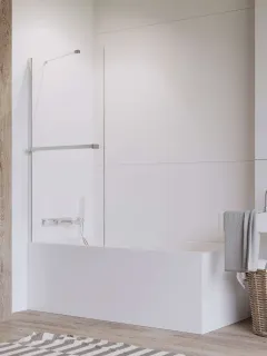 Idea PNJ II kádparaván törölközőtartóval 60 átlátszó