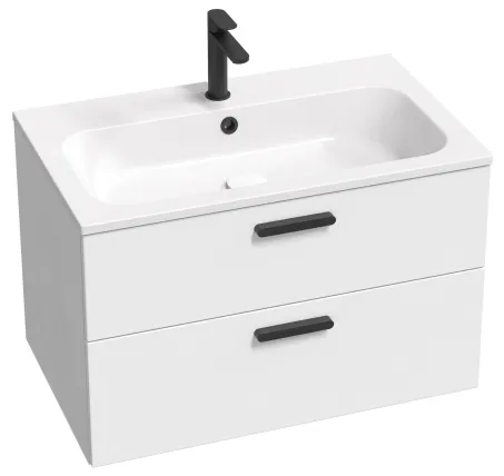 Chrome Slim 80 mosdó fehér, furattal