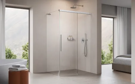 Idea 8 QL KDJ szögletes zuhanykabin 120x100 átlátszó balos