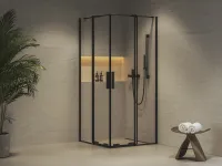 RORV2 80x80 zuhanykabin fekete+transparent