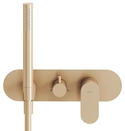 Elaganta falba süllyesztett csaptelep szettel, háromutas, belső egység nélkül EL 068.60RGB.O3.RB07D.+S, Rose Gold Brushed