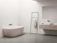 Freedom Wall Tec 170x87, akrilkád, Alabaster Pink/fehér, fehér/fekete/króm lefolyó