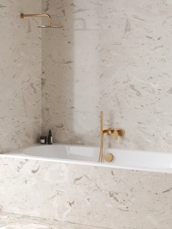 Elaganta falba süllyesztett csaptelep szettel, háromutas, belső egység nélkül EL 068.60RGB.O3.RB07D.+S, Rose Gold Brushed