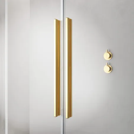 Furo Gold Walk-in arany zuhanyfal 100 átlátszó jobbos