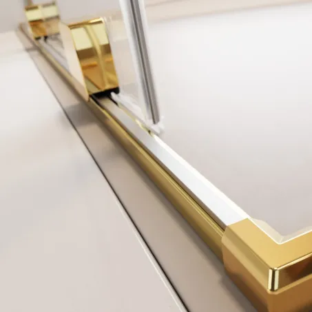 Furo Gold Walk-in arany zuhanyfal 100 átlátszó jobbos