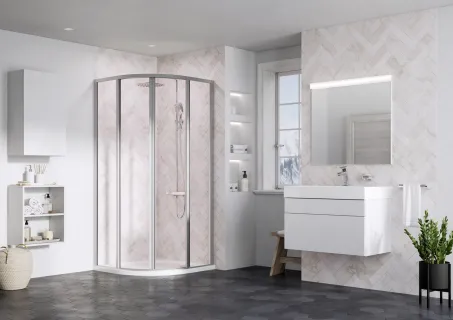 Supernova SKCP4 90x90 195 zuhanykabin szatén+transparent