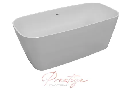 Jasmine szabadon álló műmárvány kád 151x72 fehér előlappal