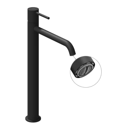 Espirit álló mosdócsaptelep BeCool 340 mm leeresztő nélkül ES 015.21BLM, Black Matt