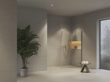 ROWI 100 zuhanykabin krómhatású+transparent