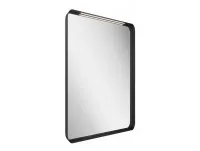 Strip 50x70 fürdőszobai tükör világítással, fekete