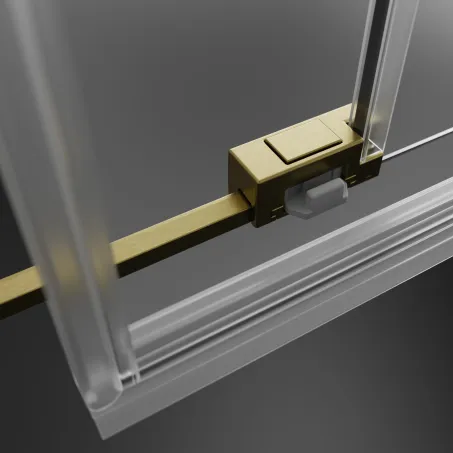 Idea 8 Brushed Gold KDJ szögletes szálcsiszolt arany zuhanykabin 140x75 átlátszó balos