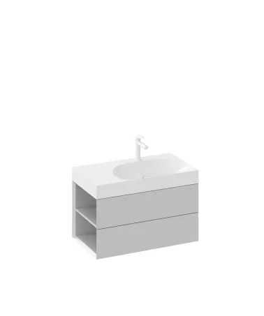 SD Lite 80 B fürdőszobai szekrény mosdó alá Smoke Grey