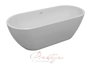 Romantika szabadon álló akril kád 170x75 fekete előlappal