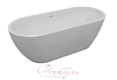 Romantika szabadon álló akril kád 170x75 fekete előlappal