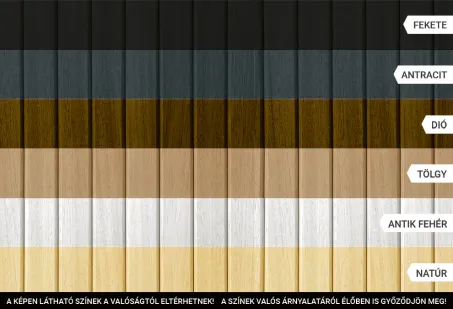 Trópusi fa oldallap egyenes kádakhoz 70-100 cm natúr