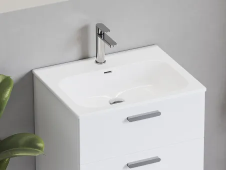 Chrome Slim 60 kerámiamosdó, fehér, furattal