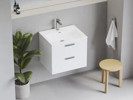 Chrome Slim 60 kerámiamosdó, fehér, furattal