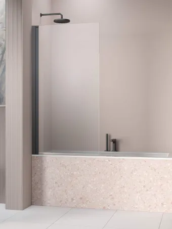 Nes Brushed GunMetal PNJ I szálcsiszolt fegyvermetál kádparaván 60 átlátszó jobbos