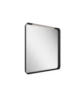 Strip 60x70 fürdőszobai tükör világítással, fekete