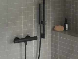 Puri termoszátos fali zuhanycsaptelep 150 mm PU 033.20BL, fekete