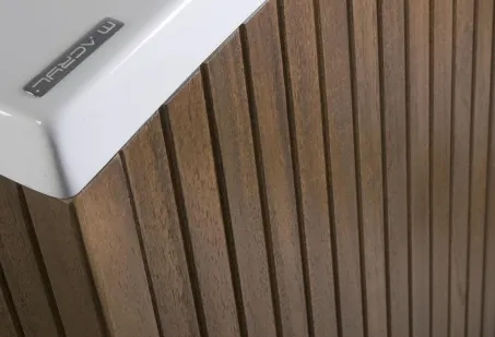 Trópusi fa oldallap egyenes kádakhoz 70-100 cm fehér