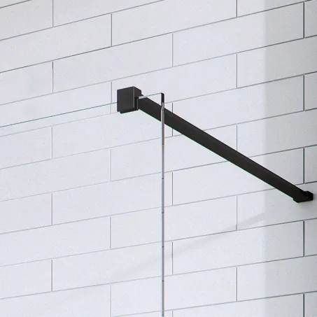 Modo New Black II Walk-in fekete zuhanyfal 55 átlátszó