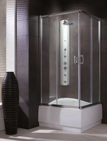 Premium Plus C1700 szögletes zuhanykabin 80x80 barna