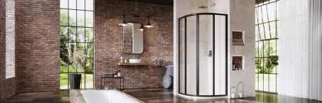 Supernova SKCP4 80x80 195 zuhanykabin fekete+transparent