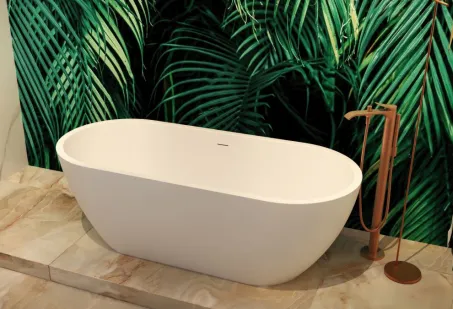 Romantika szabadon álló akril kád 170x75 fehér előlappal