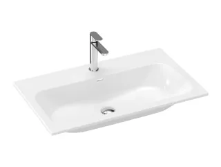 Chrome Slim 80 kerámiamosdó, fehér, furattal