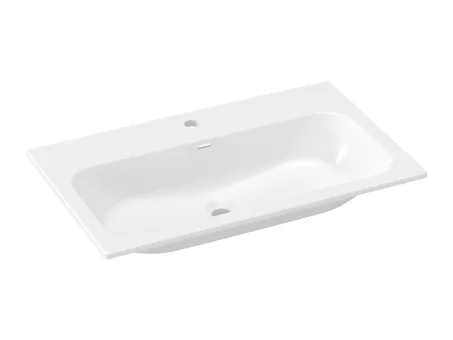 Chrome Slim 80 kerámiamosdó, fehér, furattal