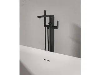 Flat padlón álló kádcsaptelep szettel FL 080.20BL.RB07A, fekete