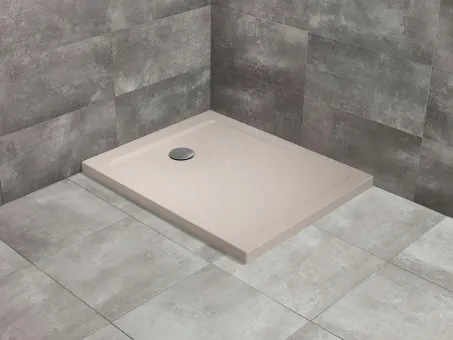 Doros Stone F szögletes lapos beige zuhanytálca 150x80 beige, ajándék szifonnal