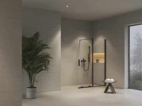 ROWI 120 zuhanykabin fekete+transparent