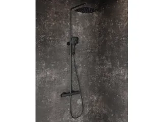 Flat termosztátos zuhanyoszlop szettel FL 091.20BL, fekete