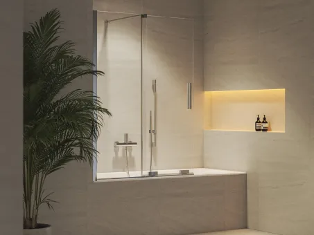 ROVS2 100 kádparaván krómhatású+transparent