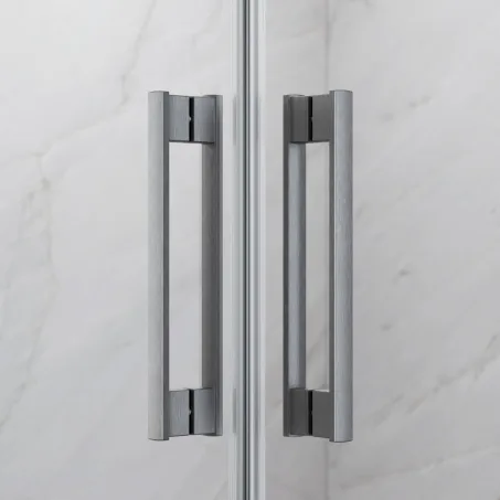Idea Brushed Nickel KDD szögletes szálcsiszolt króm zuhanykabin 110x120 átlátszó