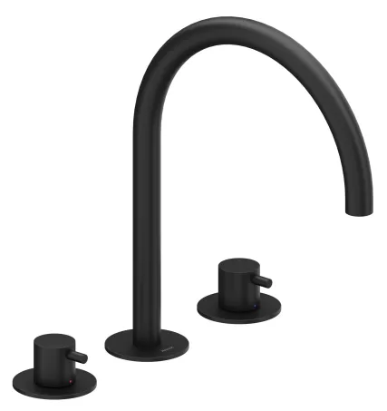 Espirit álló mosdócsaptelep, 3 furatos 270 mm leeresztő nélkül ES 018.20BLM, Black Matt