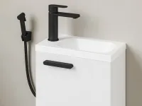 Chrome II álló mosdócsaptelep bidézuhannyal 175 mm, leeresztő nélkül CR II 112.20BL, fekete