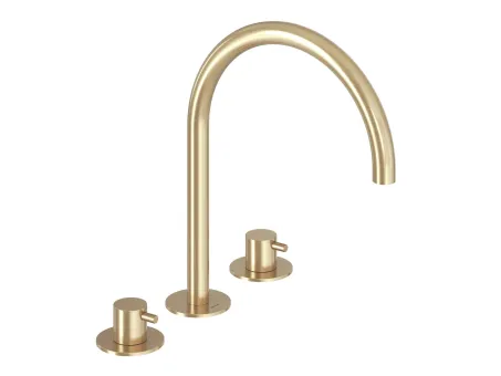 Espirit álló mosdócsaptelep, 3 furatos 270 mm leeresztő nélkül ES 018.60GLB, Gold Brushed