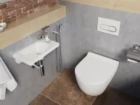 Chrome kézmosó jobbos fehér, furattal