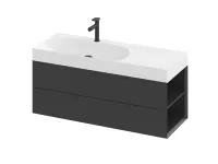 SD Lite 120 J fürdőszobai szekrény mosdó alá matt fekete
