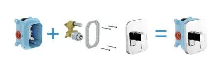 10° falba süllyesztett csaptelep váltó nélkül TD 066.00CR, króm, R-boxhoz