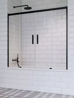 Idea Black PN DWD fekete kádparaván 140 átlátszó
